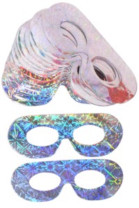 Pk36 Silver Holographic Card Eyemasks