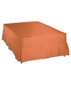Plain Dyed King Size Box Pleat Valance - Burnt Orange