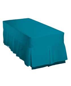 Plain Dyed Single Box Pleat Valance - Turquoise