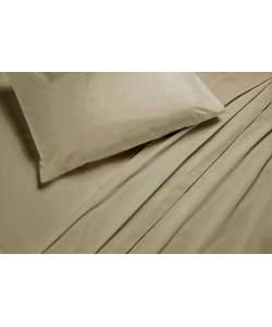 Plain Dyed Single Duo Fitted Sheet Set - Linen