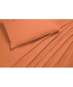 Plain Dyed Single Sheet Set - Burnt Orange