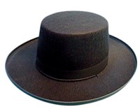 Plain Felt Spanish Hat Black