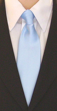 Unbranded Plain Light Blue Clip-on Tie
