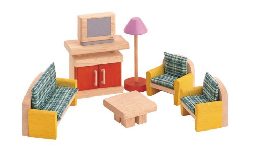 Plan Toys: Living Room - Neo (Wooden Dollhouse Furniture)- Plan Toys