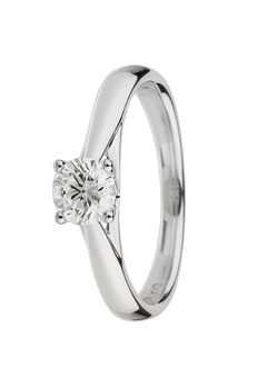 Unbranded Platinum 0.33ct Diamond Solitaire Ring