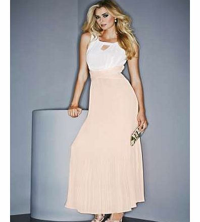 Wonderfully elegant with delicate pleated skirt, waist detailing and beaded trim, in subtle shades its a Summer delight. Fully lined with a concealed side zip. Maxi Dress Features: Washable 100% Polyester Lining: 100% Polyester Length approx. 137 cm 