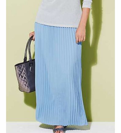 Maximum length, maximum effect. This permanent pleated skirt is a must have buy and a perfect partner for endless wardrobe combinations. With concealed side zip fastening. Maxi Skirt Features: Washable 100% Polyester georgette Length approx. 94 cm (3