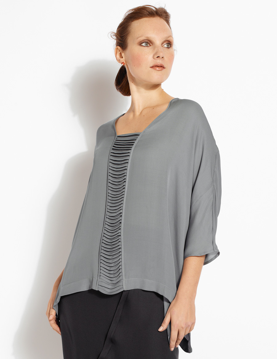 Unbranded Pleated Front Loose Crepe Top