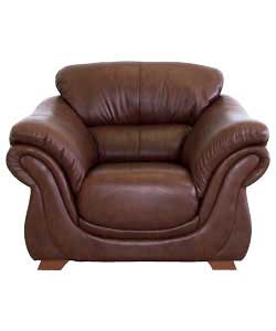 Plenza Leather Chair - Chestnut