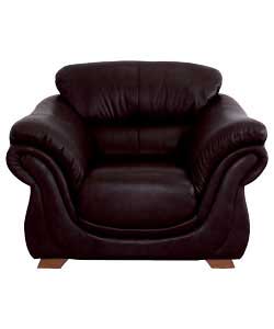 Plenza Leather Chair - Chocolate