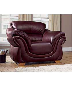 Plenza Leather Chair - Claret