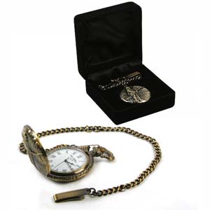 Unbranded Pocket Watch with Fishing Design