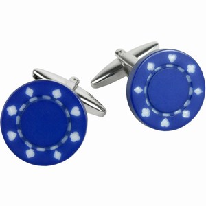 If you consider yourself to be a gambler in the work place, then these cuff links shaped like poker