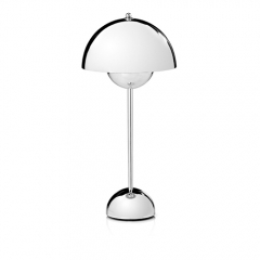 Unbranded Polished Aluminium Flowerpot Table Lamp