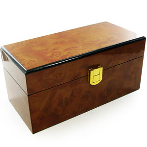 Unbranded Polished Wood Finish Four Watch Box
