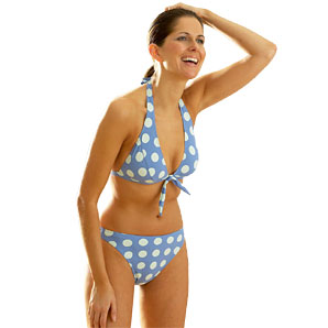 Polka Dot Bikini- Blue- Size 10