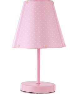 Unbranded Polka Dot Table Lamp - Pink