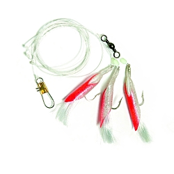 Pollock & Coalfish Leader - red/silver  size 3/O
