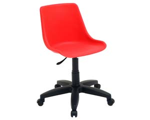 Swivel polypropylene chair is ideal for educational establishments. Gas lift height adjustment for e