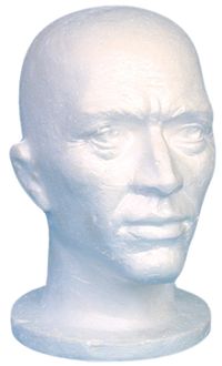 Style your wig and store it on this useful polystyrene head. He