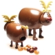 Press down on these holiday dispensers and out poops delicious candy. These little candy dispenser c
