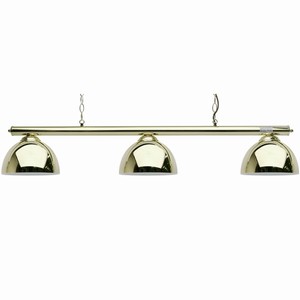 This superb golden chrome, bar and lamp shade set is ideal for lighting your pool table, at home