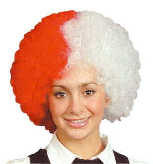 An alternative to the regular pop wig. Great as a football supporters wig! Choose from 6 different d