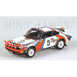 A 1/43 scale replica of the Porsche 911 SC campaigned by Waldegaard and Thorzelius in 1978