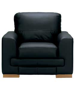 Porto Leather Chair - Black