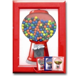 The Poster Gumball looks like a picture frame, but actually is a real working dispenser! Fill it wit