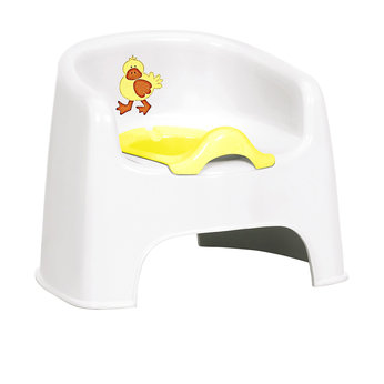 This potty chair is ideal when potty training your toddler with a higher seating position and back support for comfort. Co-ordinates with the Ducks range.Removable bowl for easy cleaning Designed for both boys and girls