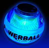 Originally designed to improve wrist strength through its gyroscopic forces, the Neon Power Ball is 