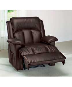 This electric recliner with remote control reclining mechanism has a simple push buttion operation. 