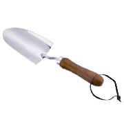 This stainless steel trowel comes with a deluxe ash wood handle. The trowel also comes with a leathe