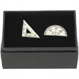 This pair of protractor and triangle cuff links are a great fun gift for a man whatever the
