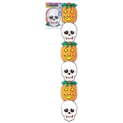 Pumpkin and Skull jointed hanging decoration - 56inch