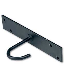 Heavy duty ceiling hook can be fitted to a ceiling joist to enable a full 360 degree workout when