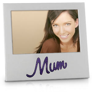Unbranded Purple Glitter Silver Mum 6 x 4 Photo Frame