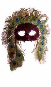 Unbranded PURPLE MASK / PEACOCK FEATHERS