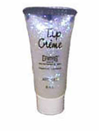 Purple pearlised glitter in a clear cream base for use on the face or body to add sparkle.