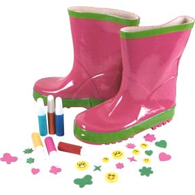 PYO Funky Pink Wellies - Small 8-9