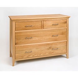 The Montana range features a sophisticated high quality shaker style of bedroom furniture in oak wit