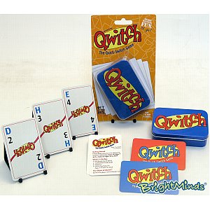Qwitch is the exciting game in which three to five players race to play cards in sequence. But watch