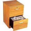 R. White Wood Effect Filing Cabinet - 2 Drawer