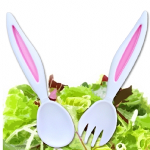 Unbranded Rabbit Ears Salad Servers