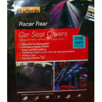 Racer Black Rear Seat Cover