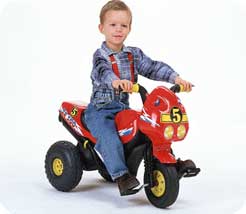3 wheeler motorbike with t-bar steering and pedals. Length 30`` (74cm)
