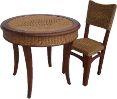 RATTAN 36 ROUND DINING TABLE