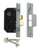 Unbranded Rebated 65.5mm Mortice Lock 2 Lever Satin