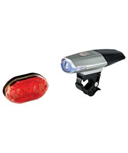 Unbranded Rechargeable Front and Rear Bicycle Light Set